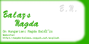 balazs magda business card